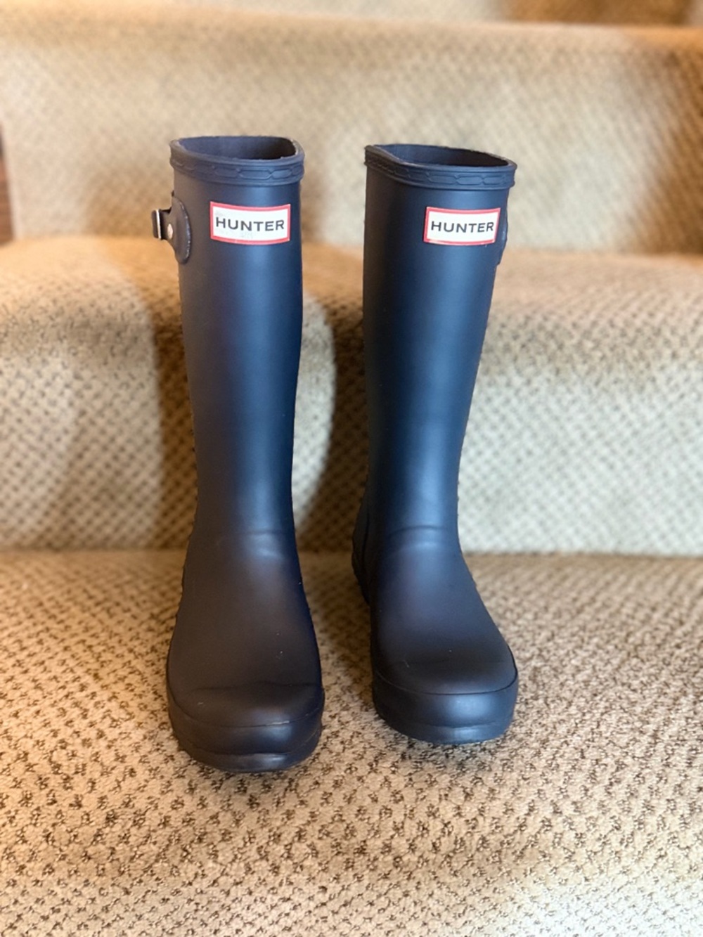 Hunter Matte Black Knee-High Rain Boots